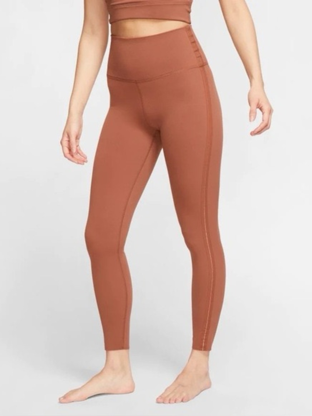 NIKE- Yoga Luxe Infinalon high waist 7/8 leggings red bark/Terra Blush Medium